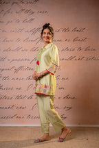Juniper SageGreen Bloom Tassel Kurta Co-Ord - Distacart