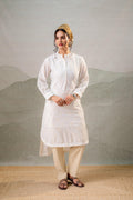 Juniper White Embroidered Kurta - Distacart
