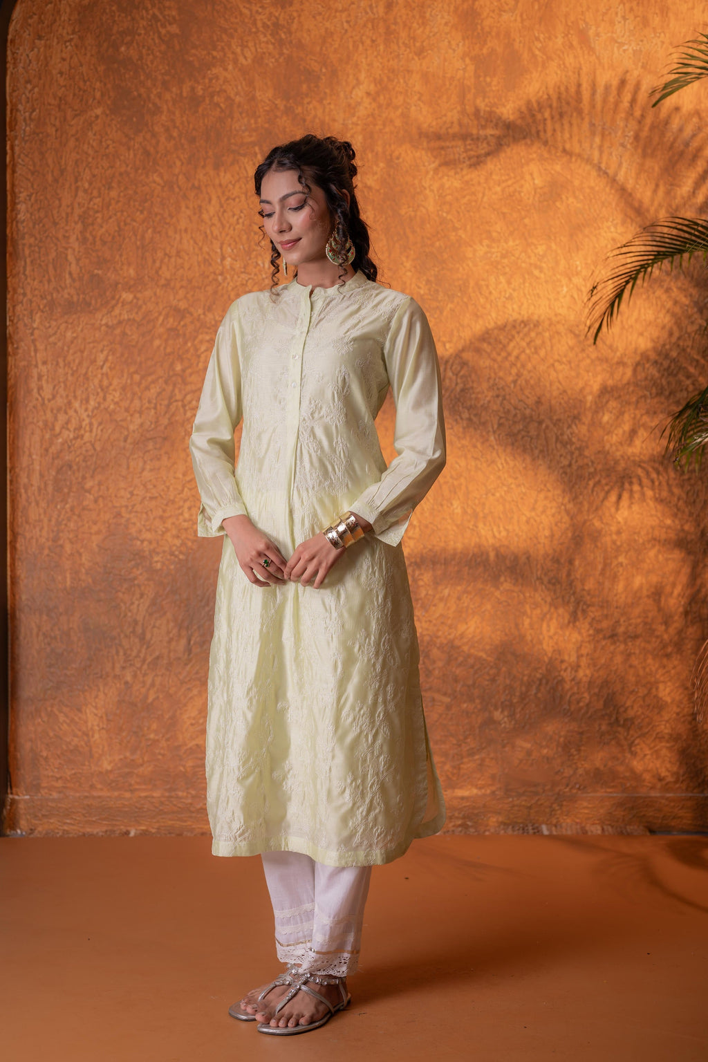 Juniper Pistachio SageGreen Foil Print Kurta - Distacart