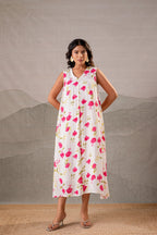 Juniper Gulbahar Off-White Floral Flared Kurta - Distacart