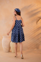 Juniper Neelika Indigo Tiered Mini Dress - Distacart
