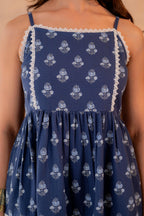 Juniper Neelika Indigo Tiered Mini Dress - Distacart
