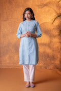 Juniper Sky blue Chikankari Kurta - Distacart