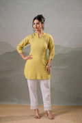Juniper Lime Green Ease Minimal Cotton Tunic