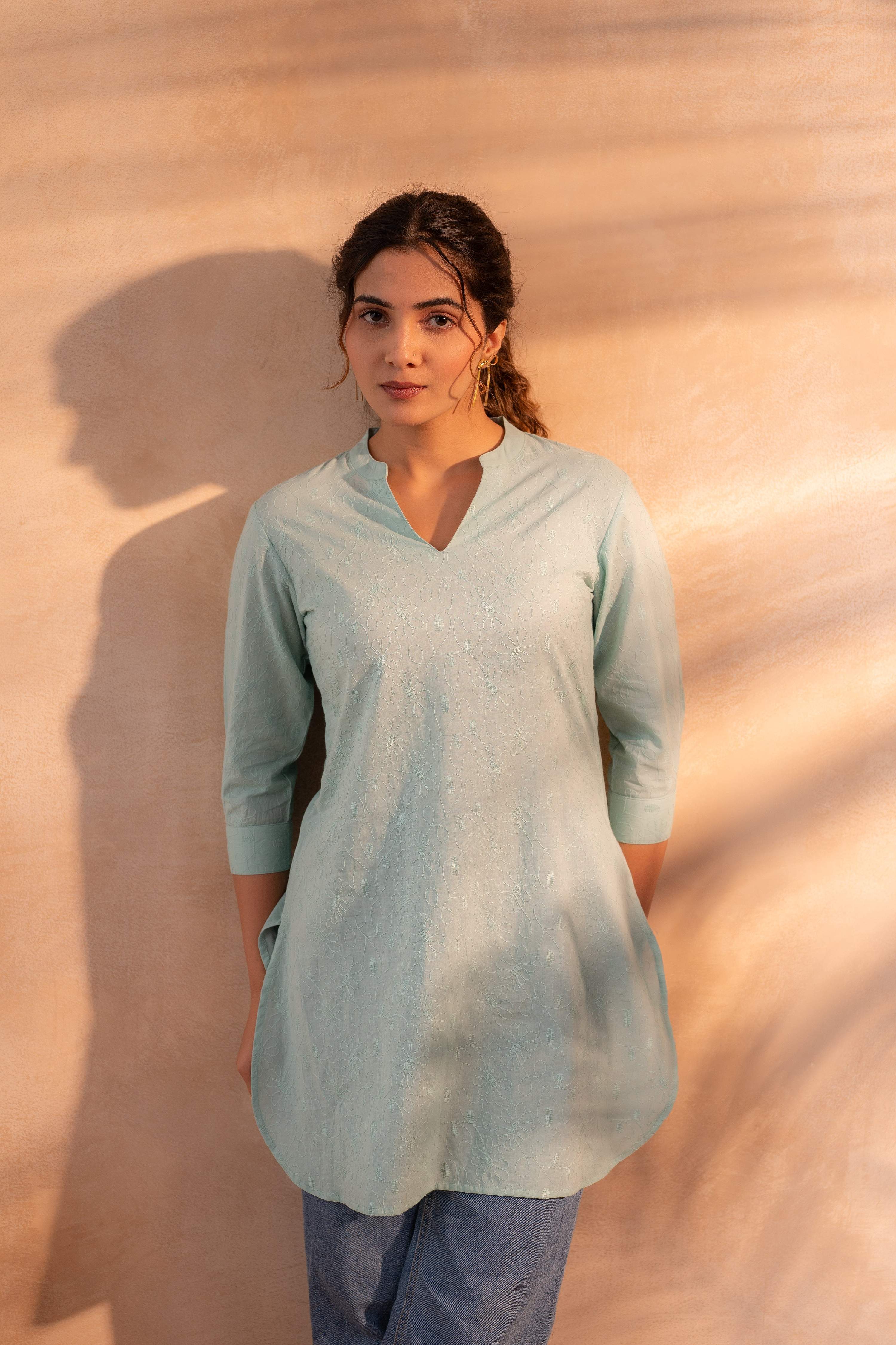 Juniper Mint Ease Minimal Cotton Tunic