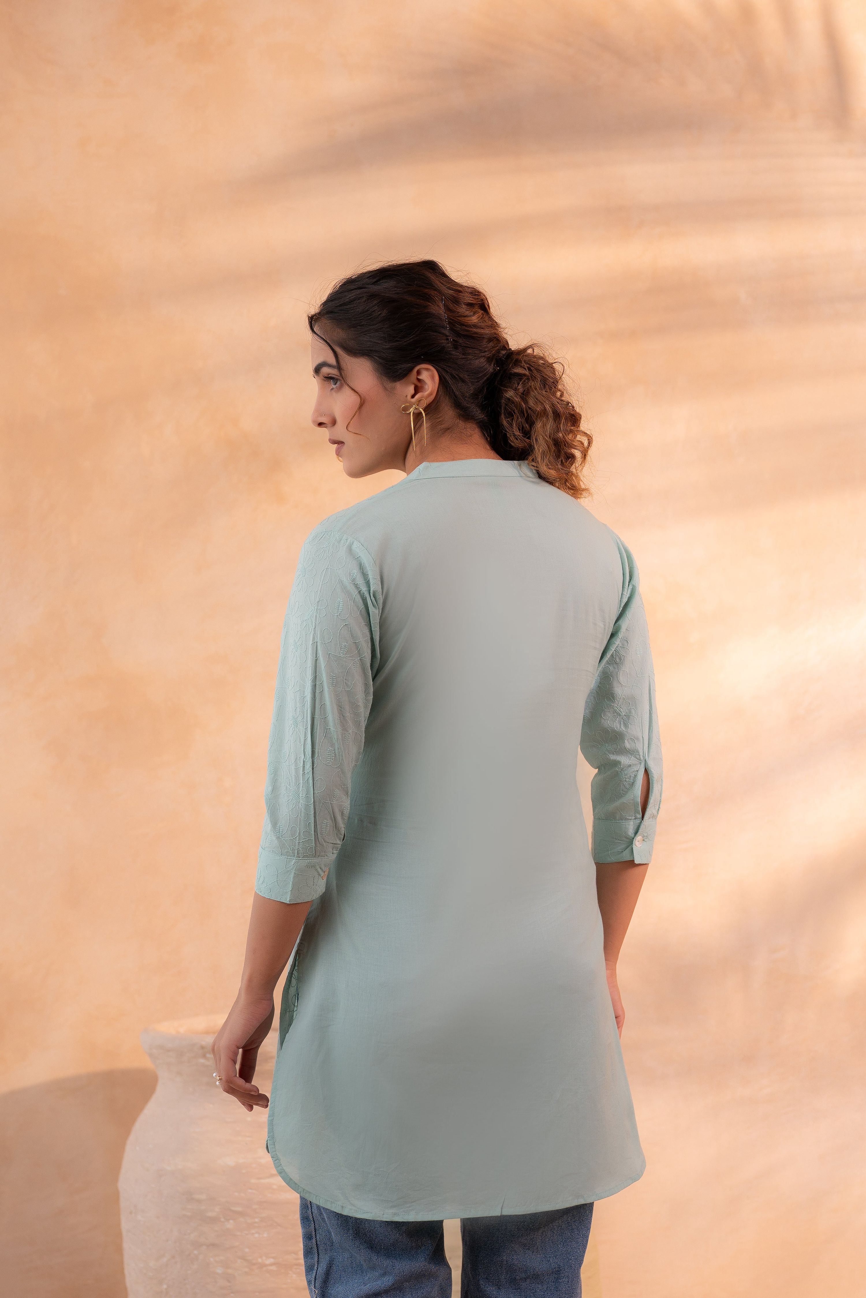 Juniper Mint Ease Minimal Cotton Tunic