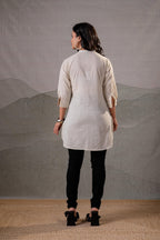 Juniper Off-White Ease Minimal Cotton Tunic