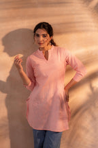 Juniper Peach Ease Minimal Cotton Tunic