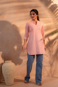 Juniper Peach Ease Minimal Cotton Tunic