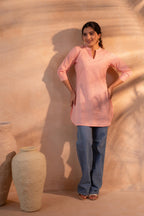 Juniper Peach Ease Minimal Cotton Tunic