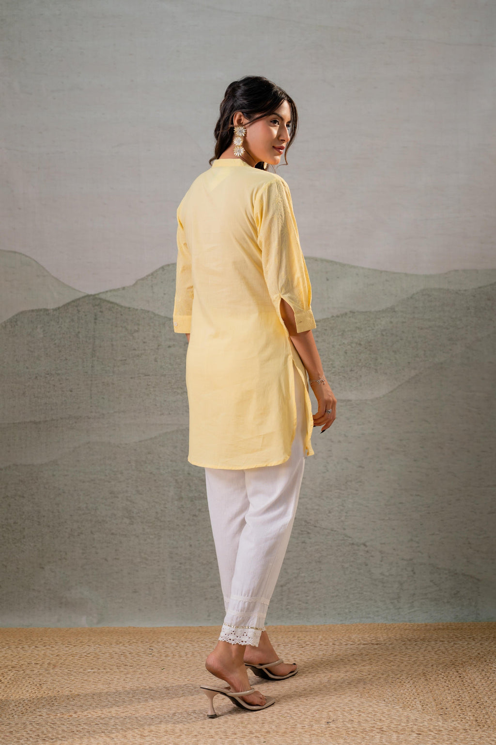 Juniper Yellow Ease Minimal Cotton Tunic