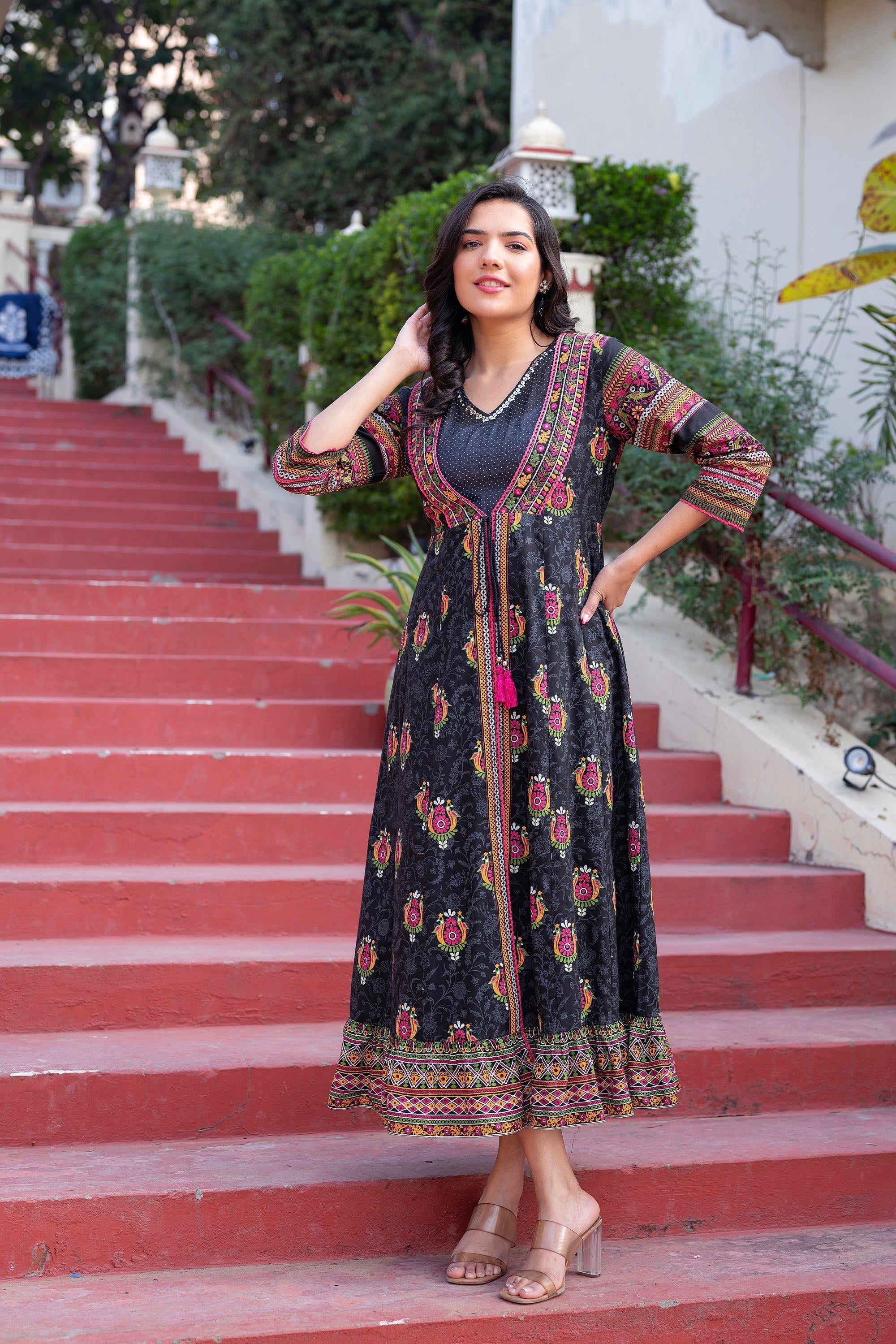 Juniper Women Printed Floral Fit & Flared Dress - Distacart