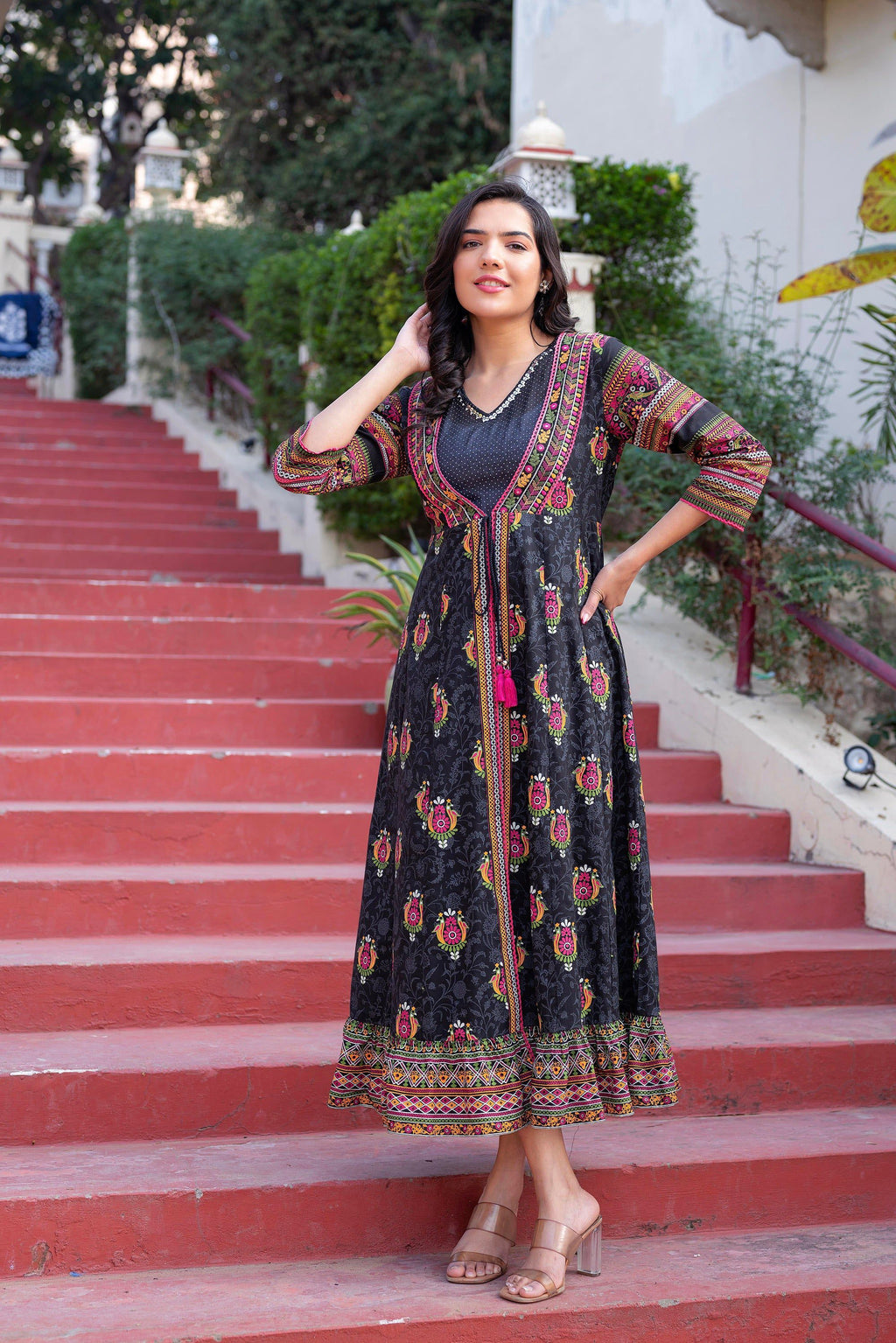 Juniper Women Printed Floral Fit & Flared Dress - Distacart