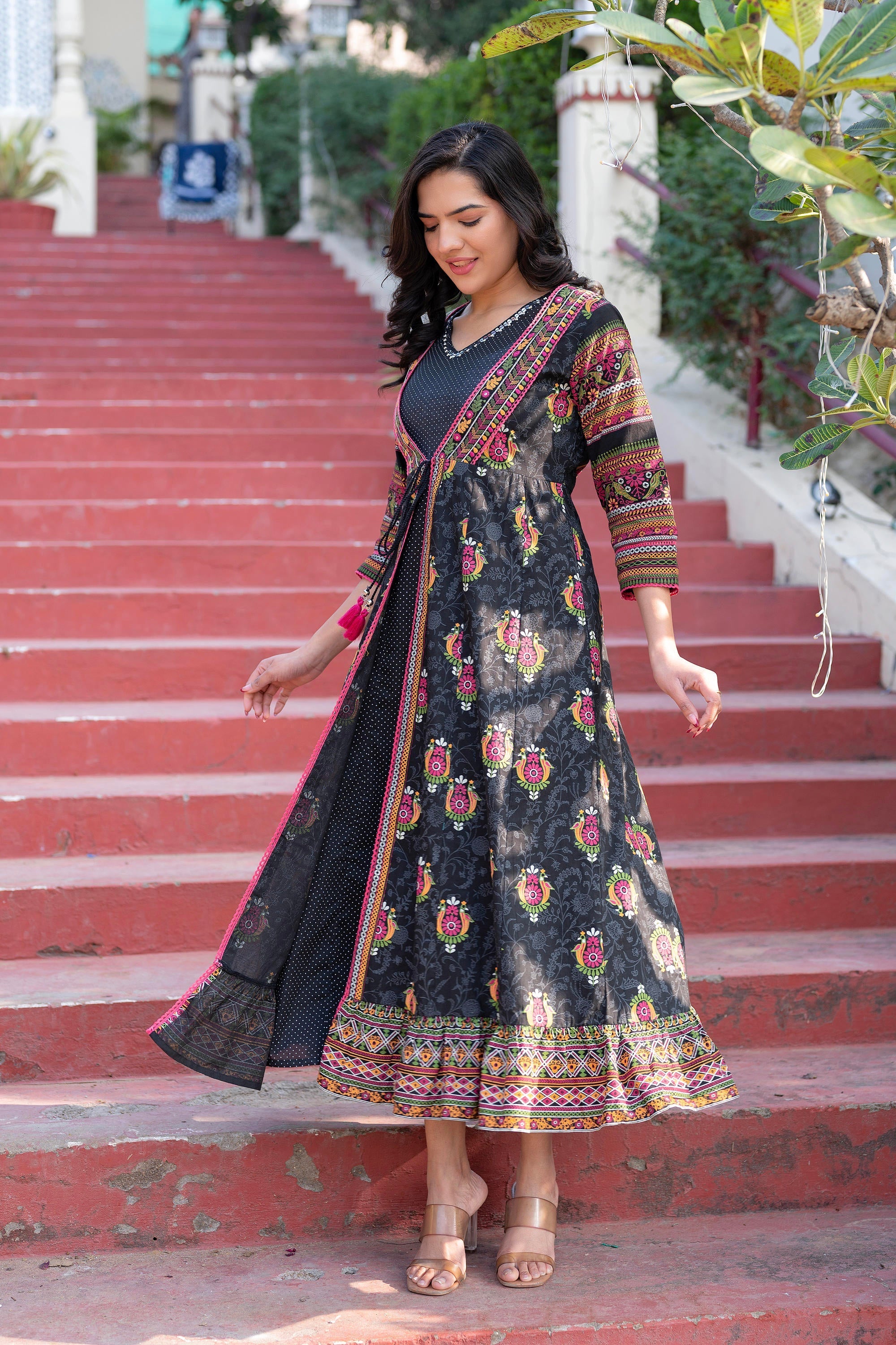 Juniper Women Printed Floral Fit & Flared Dress - Distacart