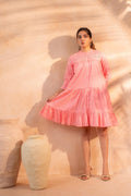 Juniper Zest Bloom Peach Tiered Summer Dress - Distacart