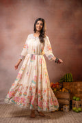 Juniper Ivory Gulbahar Tiered Boho Maxi Dress - Distacart
