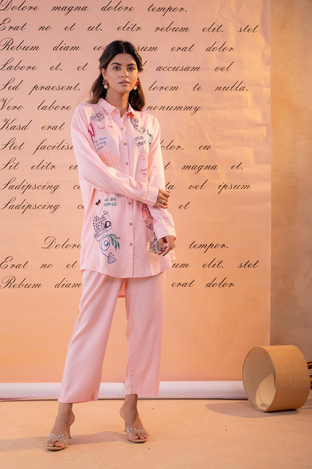 Juniper Blush Scribble Muse Co-Ord Set - Distacart