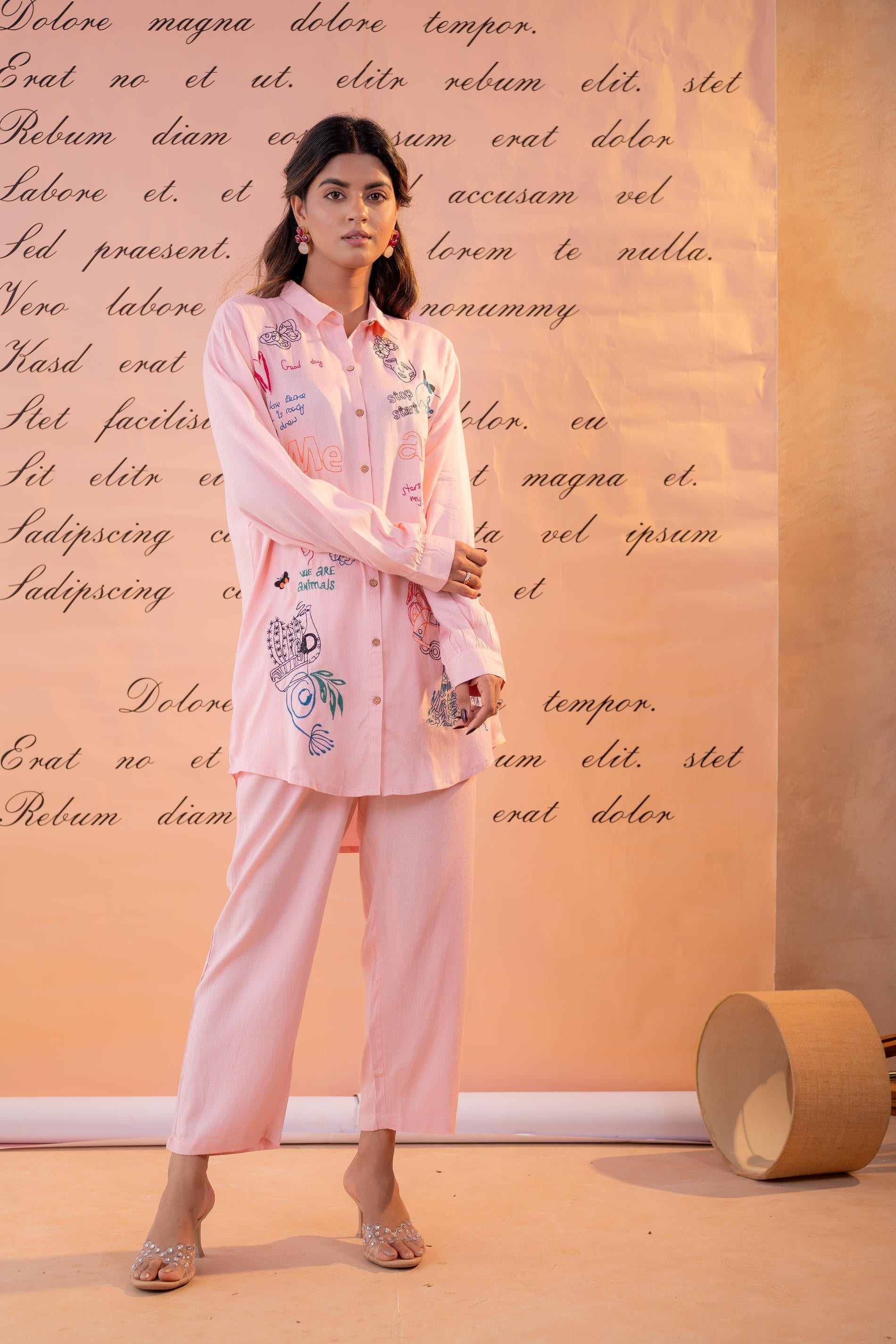 Juniper Blush Scribble Muse Co-Ord Set - Distacart