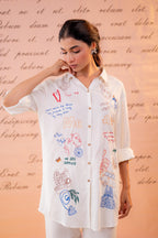 Juniper Cotton Scribble Muse Co-Ord Set - Distacart