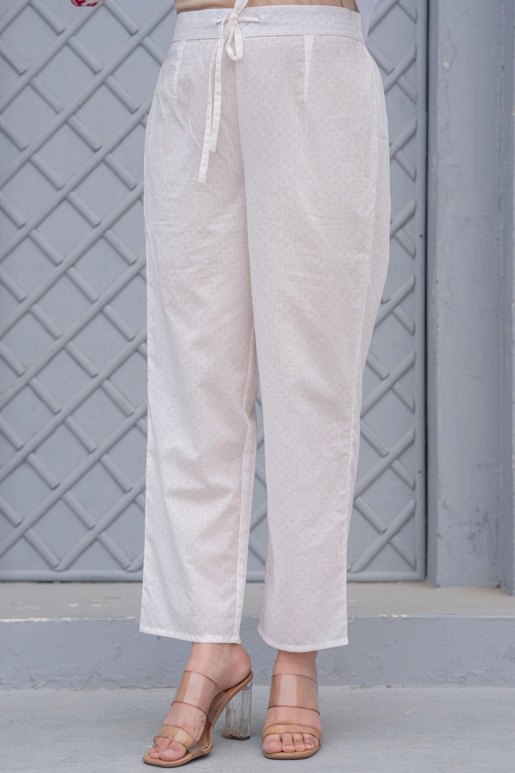 Juniper White & Pink Floral Printed Cotton Kurta Set With Thread & Mirror Work - Distacart