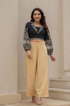 Juniper Gold Solid Viscose Palazzo Pants