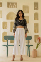 Juniper Solid White High Waist Wide Leg Palazzo Pants - Distacart