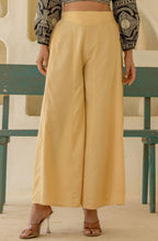 Juniper Gold Solid Viscose Palazzo Pants