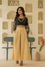 Juniper Gold Solid Viscose Palazzo Pants