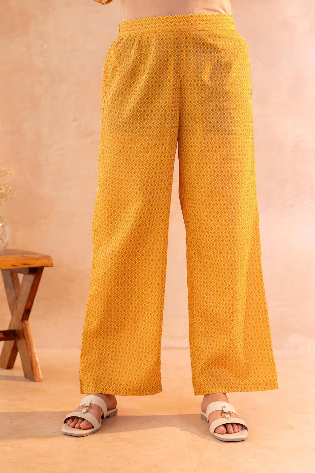 Juniper Sunlit Bloom Mustard Kurta And Pant Set - Distacart