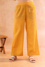 Juniper Sunlit Bloom Mustard Kurta And Pant Set - Distacart