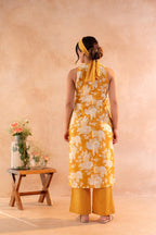 Juniper Sunlit Bloom Mustard Kurta And Pant Set - Distacart