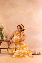 Juniper Sunlit Bloom Mustard Kurta And Pant Set - Distacart