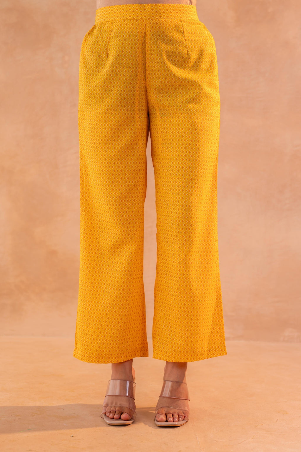 Juniper Golden Petal Daywear Kurta And Pant Set - Distacart
