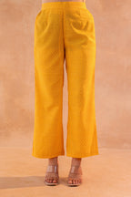 Juniper Golden Petal Daywear Kurta And Pant Set - Distacart