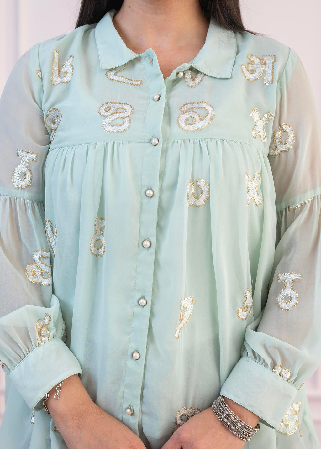 Juniper Mint Embroidered Cotton Kurta with Pant - Distacart