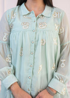 Juniper Mint Embroidered Cotton Kurta with Pant - Distacart