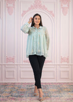 Juniper Mint Embroidered Cotton Kurta with Pant - Distacart