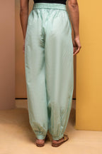 Juniper Mint Cotton Solid Pant For Women