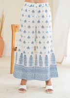 Juniper Floral Embroidered Cotton Kurta, Printed Straight-Fit Pants - Distacart