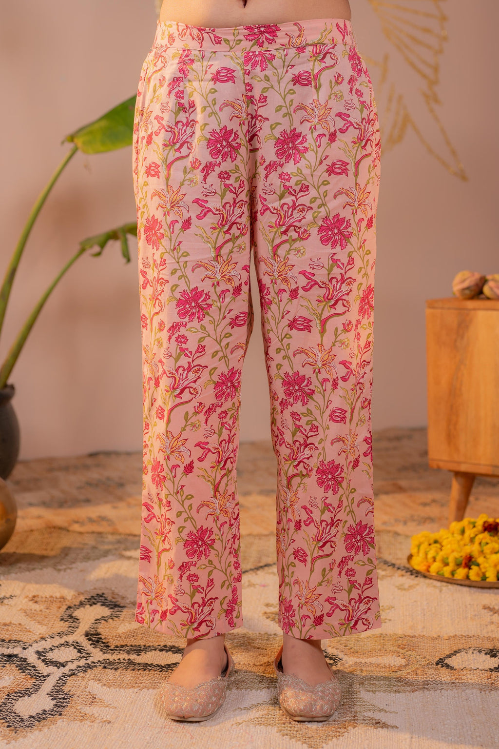 Juniper Noor-e-Gul Peach Printed Kurta Pant And Dupatta Set - Distacart
