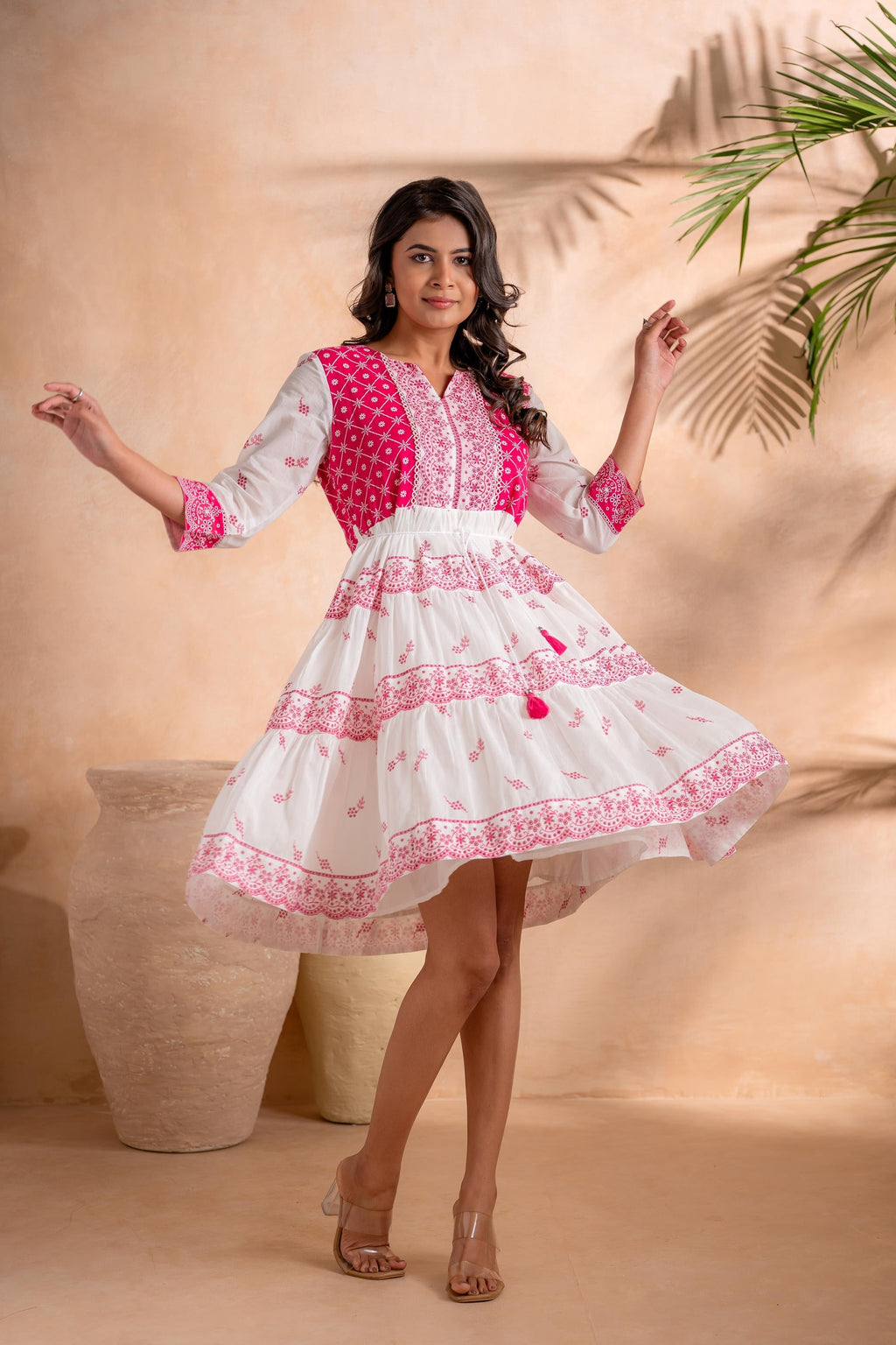 Juniper Fuchsia Heritage Tier Dress - Distacart