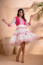 Juniper Fuchsia Heritage Tier Dress - Distacart
