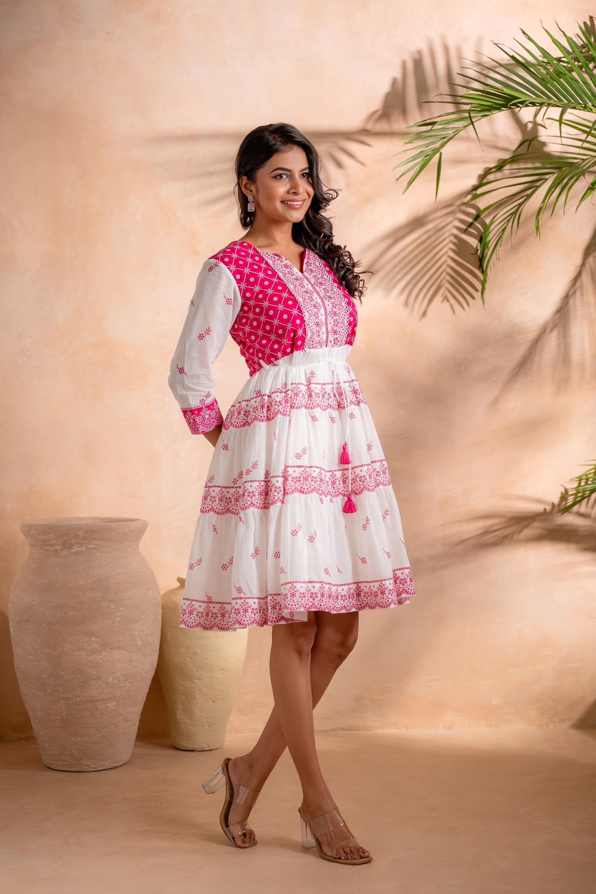 Juniper Fuchsia Heritage Tier Dress - Distacart