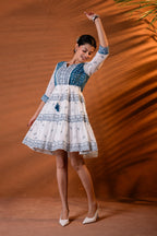 Juniper Indigo Heritage Tier Dress - Distacart