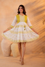Juniper Lime Heritage Tier Dress - Distacart