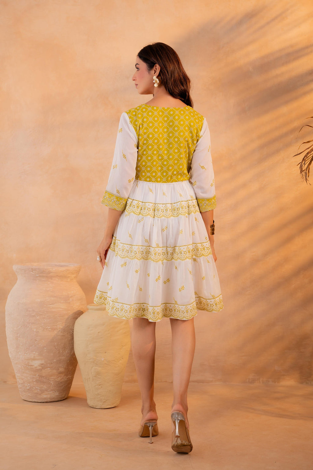 Juniper Lime Heritage Tier Dress - Distacart