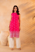 Juniper Fuchsia Bloom Border Kurta - Distacart