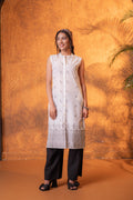 Juniper Black & White Bloom Border Kurta - Distacart