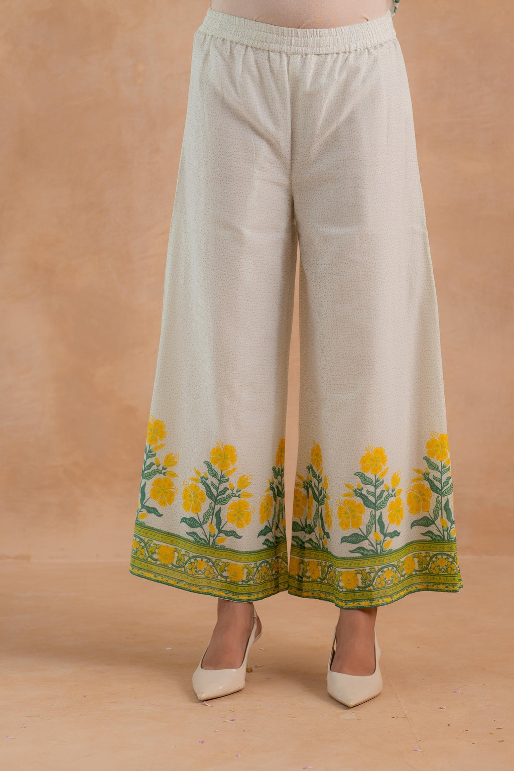 Juniper Gulbahaar Off-White Floral Printed Kurta Palazzo And Dupatta Set - Distacart