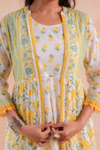 Juniper Sunlit Gulbahaar Floral Tiered Dress - Distacart